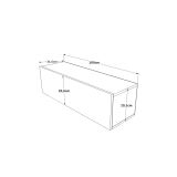 Mueble Mesa TV Moderno con Puerta en Melamina Color Blanco y Cambria 100x31.5x29.6cm - Diseño Elegante para Salón.