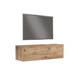 Mueble Mesa TV Moderno con Puerta en Melamina Color Madera 100x31.5x29.6cm - Diseño Elegante para Salón.