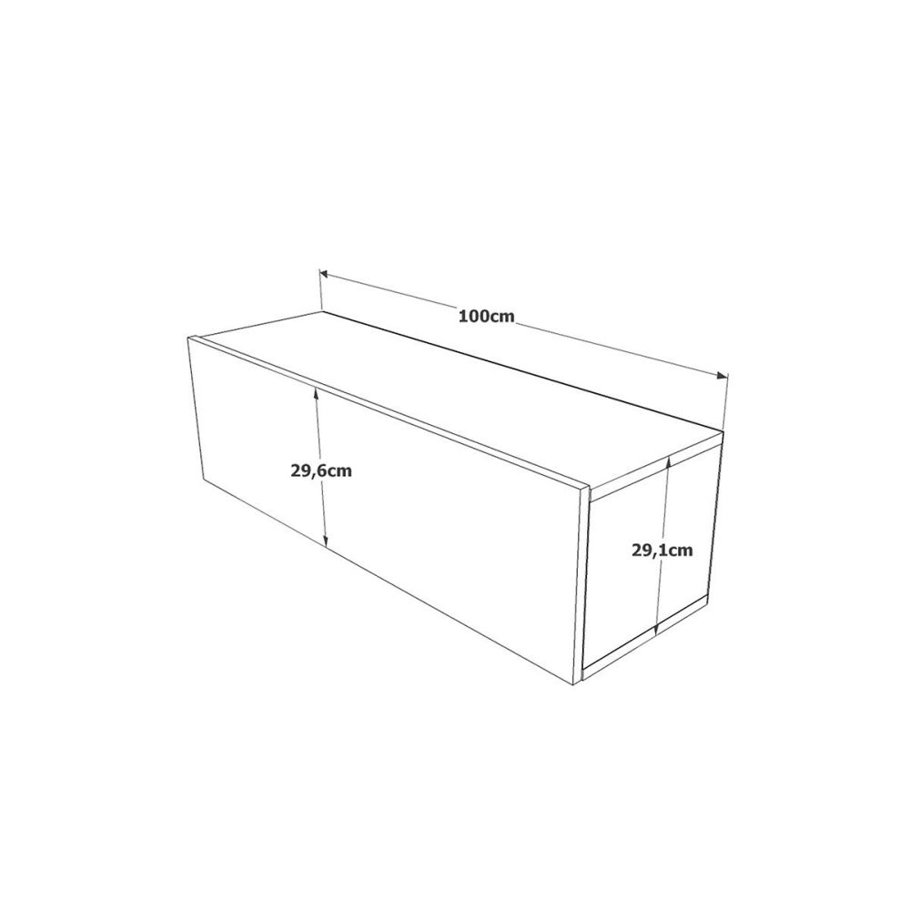 Mueble Mesa TV Moderno con Puerta en Melamina Color Madera 100x31.5x29.6cm - Diseño Elegante para Salón.