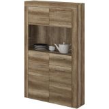Mueble de Comedor, Mueble Salón, Acabado en Color Cañón, Medidas: 235 cm (Ancho) x 177 cm (Alto) x 41,4 cm (Fondo)
