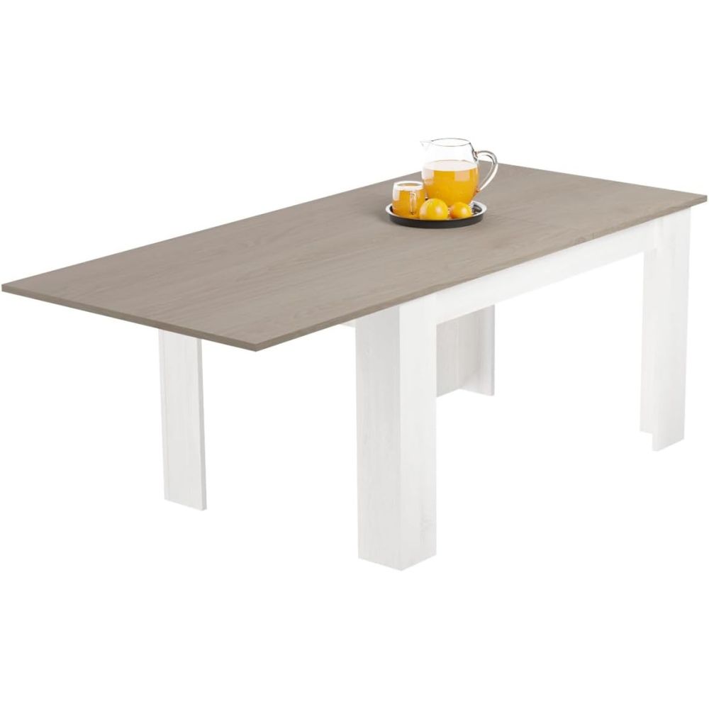 Mesa de Comedor Extensible, Mesa Salón, Robusta, Color Andersen Pino Gris, 138-198 cm (Largo) x 88 cm (Ancho) x 76 cm (Alto)