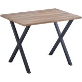 Mesa Comedor Madera, Patas metálicas Negras, Mesa Rectangular, Medidas 100 cm (Largo) x 70 cm (Ancho) 76 cm (Alto)
