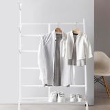 SALDO: Perchero colgador multiusos de bambú blanco