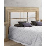 Cabecero Nórdico de 160 (Anc) x 120 (Al) x 3,8 (Fon) Cm | Práctico y Elegante |Colores Cambria y Blanco (para Cama de 135-140