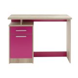 Escritorio Robusto con 2 Cajones - Color Cambrian y Rosa - 100x55x75 cm - Mesa de Estudio y Oficina Duradera